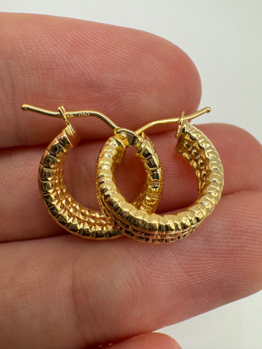 9ct gold Creole earrings