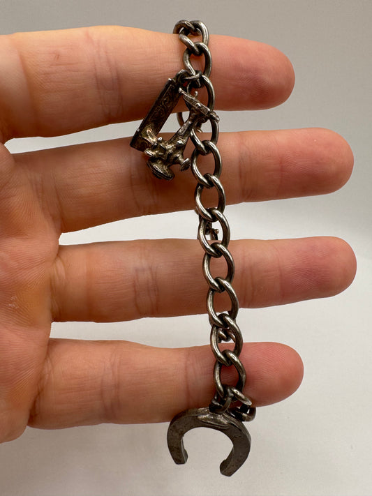 Silver charm bracelet
