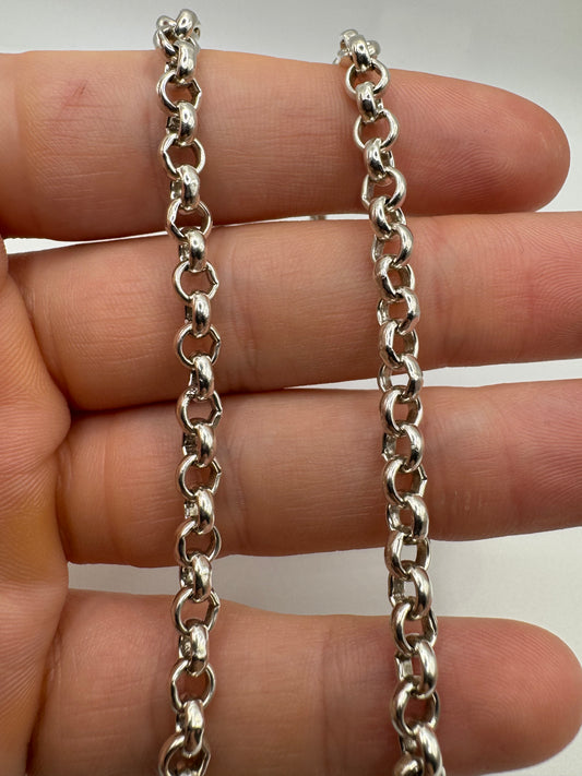 Heavy silver belcher chain