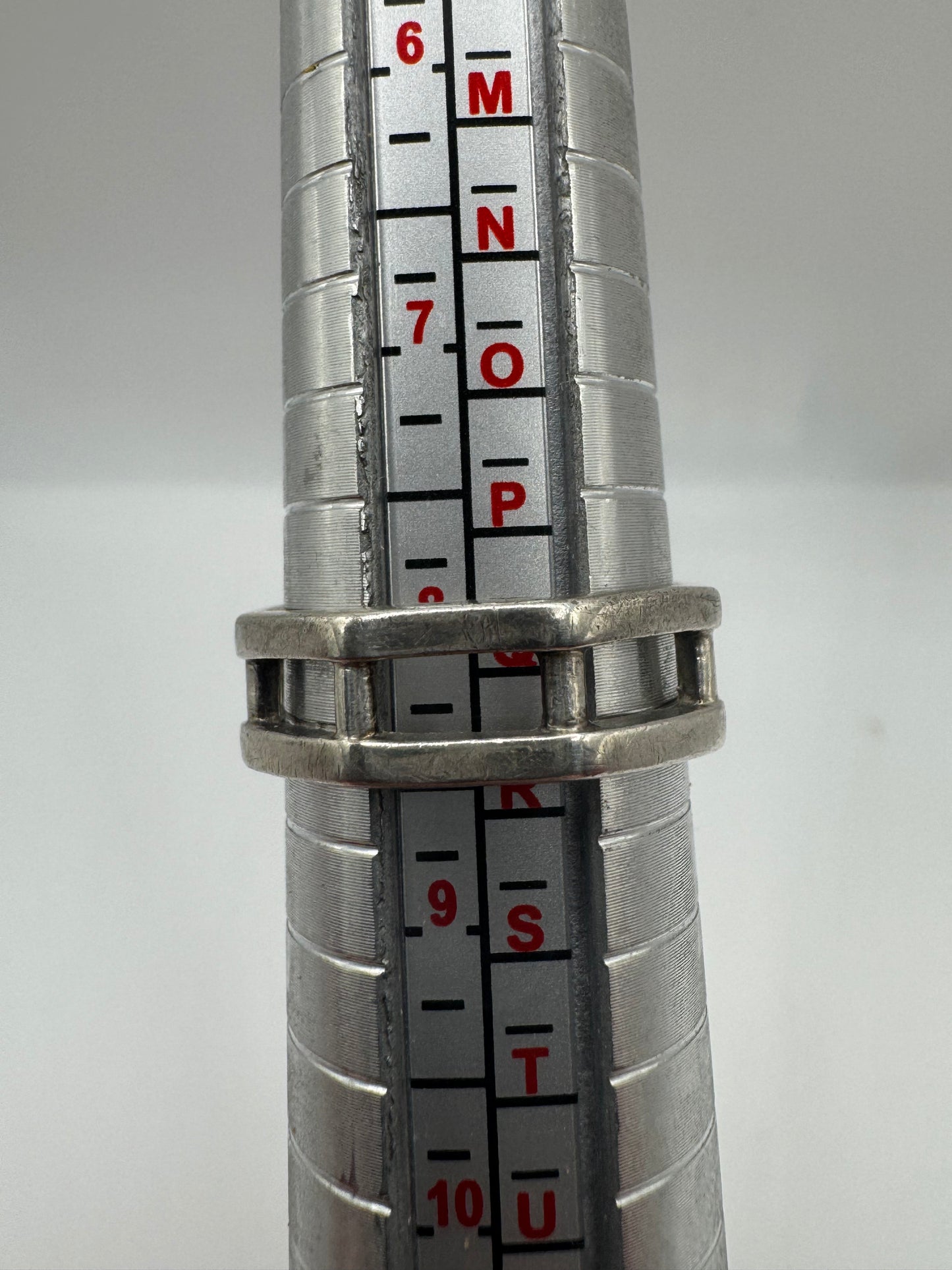 Silver octagonal ring
