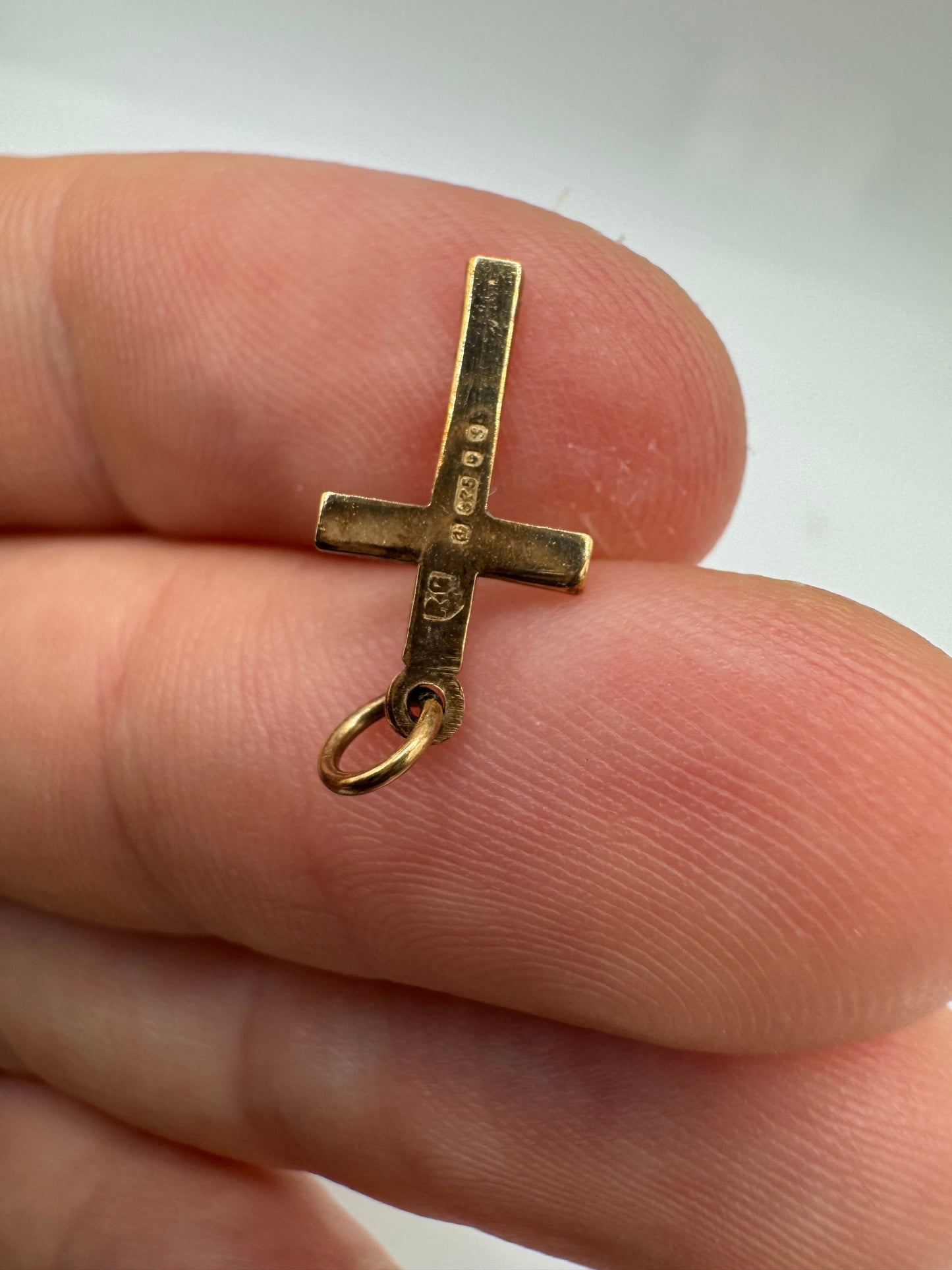 9ct gold cross charm