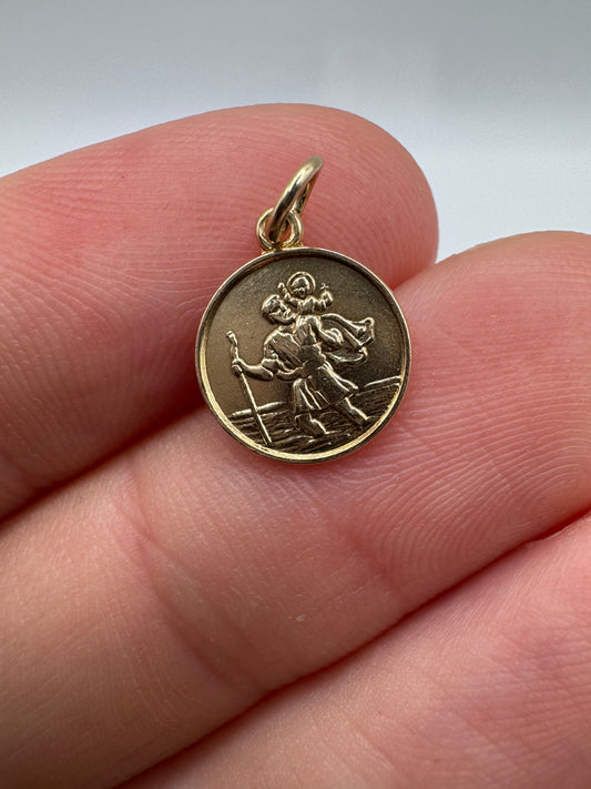 9ct gold st Christopher charm