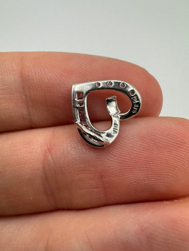 9ct white gold tanzanite and diamond heart pendant