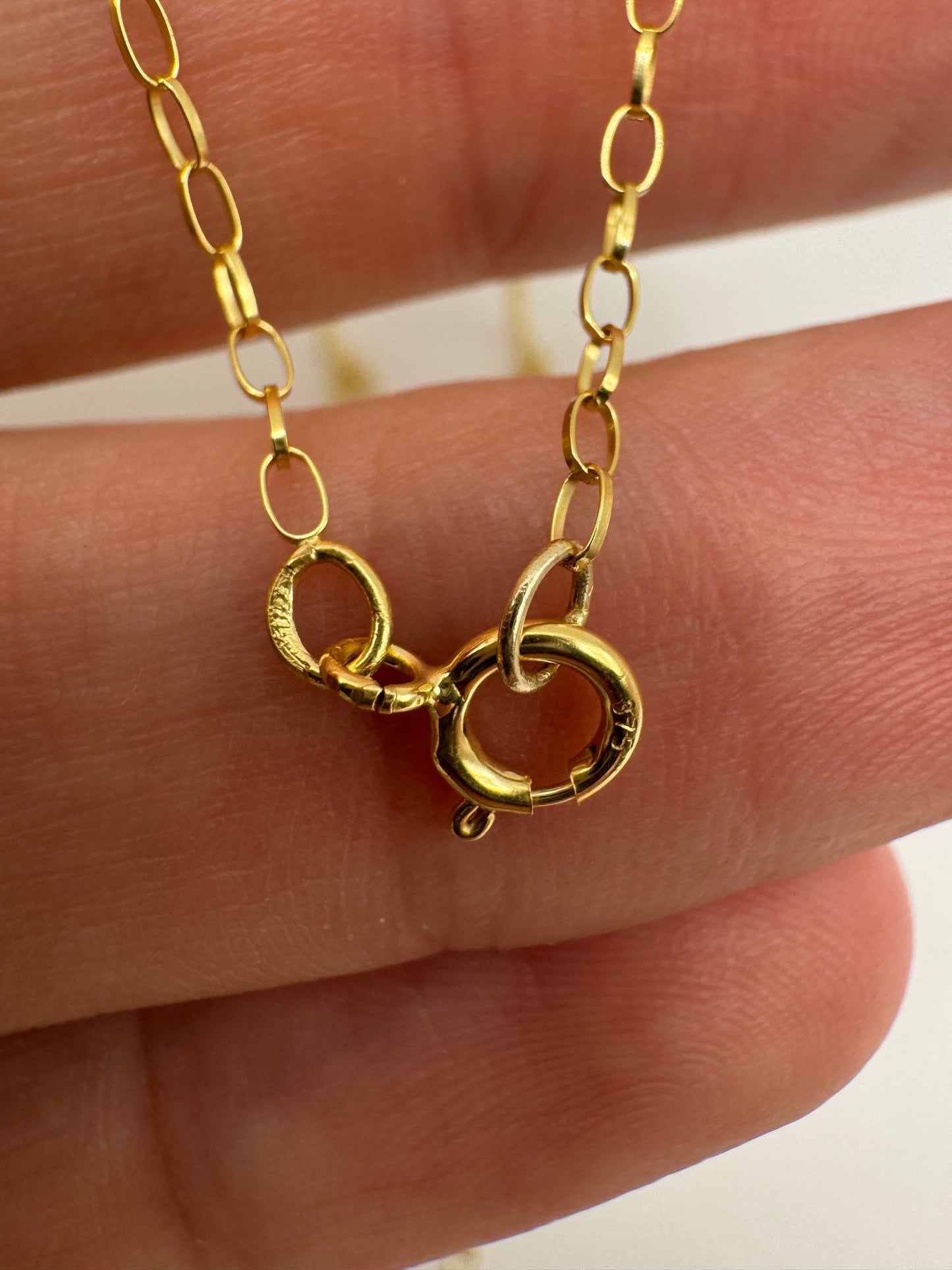 9ct gold belcher chain 57 22”