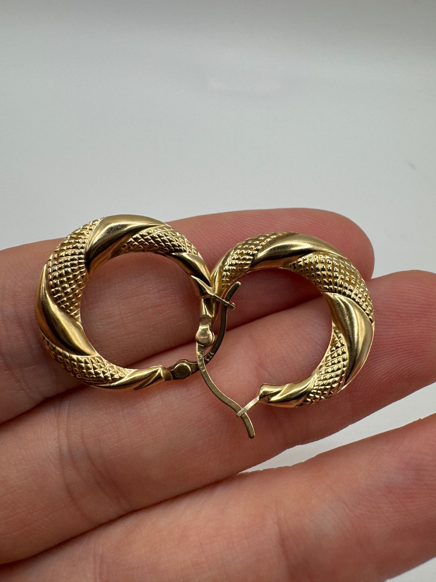 9ct gold creole earrings