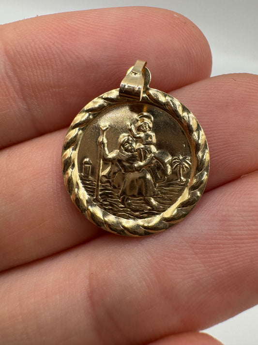 9ct gold St Christopher charm