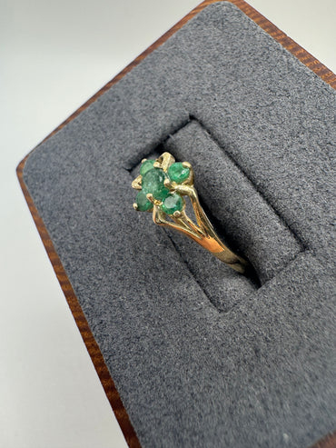 9ct gold emerald ring