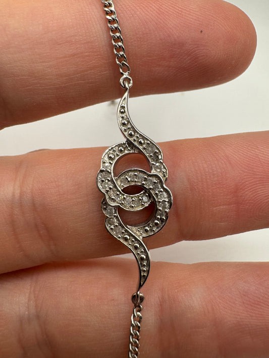Silver 20 point diamond bracelet