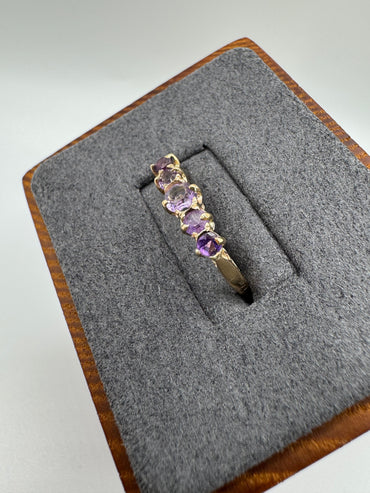 9ct gold amethyst ring