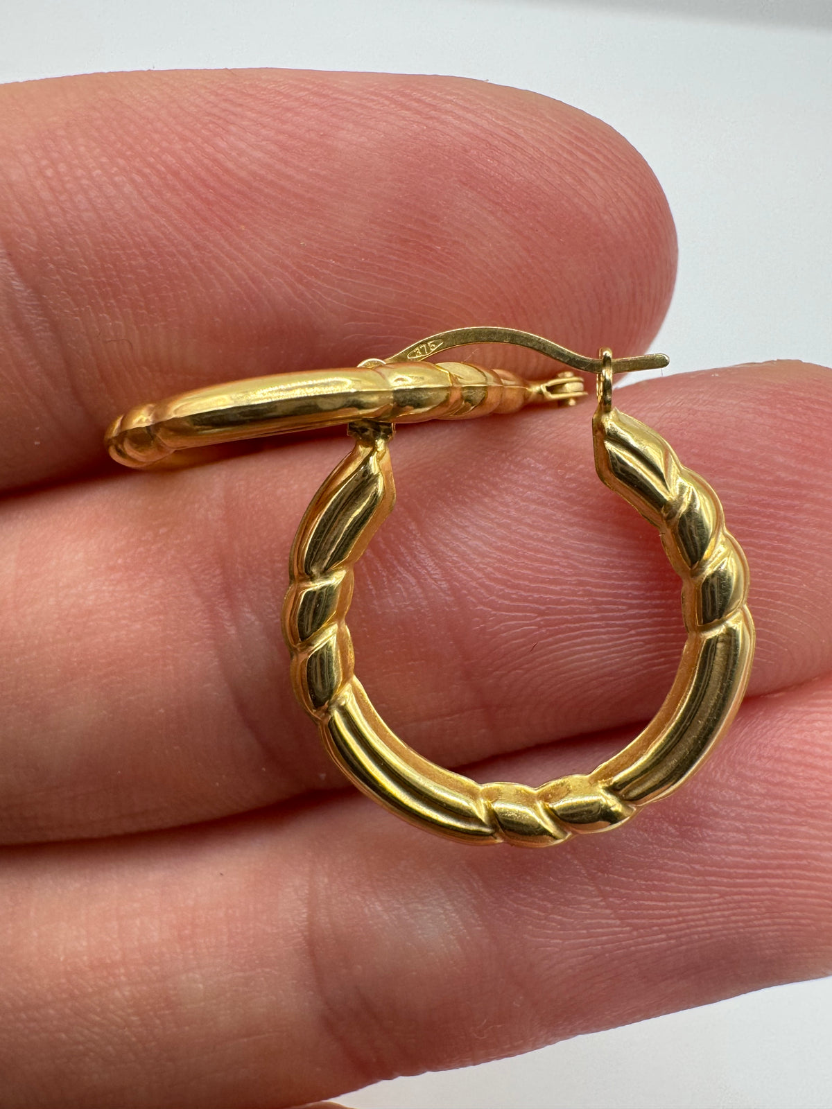9ct gold Creole earrings