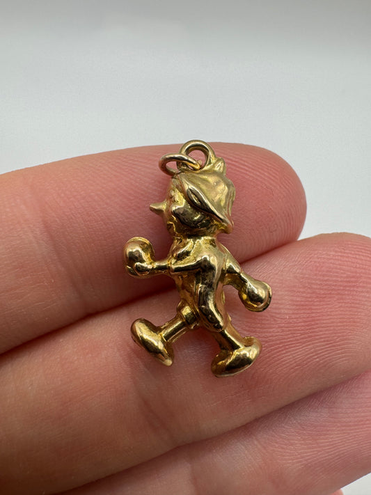9ct gold character charm