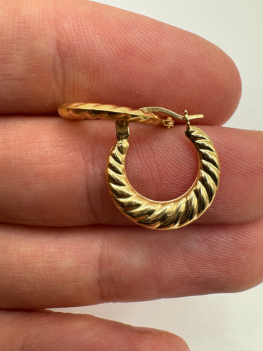 9ct gold Creole earrings