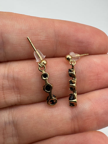 9ct gold sapphire earrings