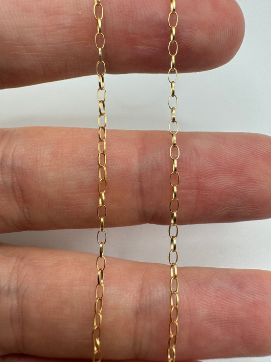 9ct gold belcher chain 36 20”