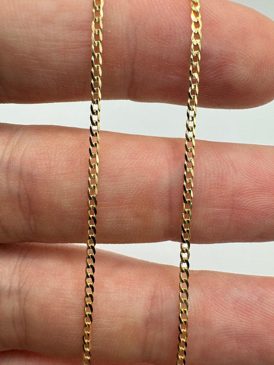 9ct gold curb chain 33 20”