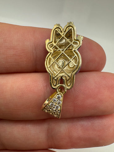 9ct gold 20mm enamelled character pendant