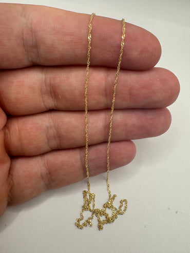 9ct gold Singapore chain 40