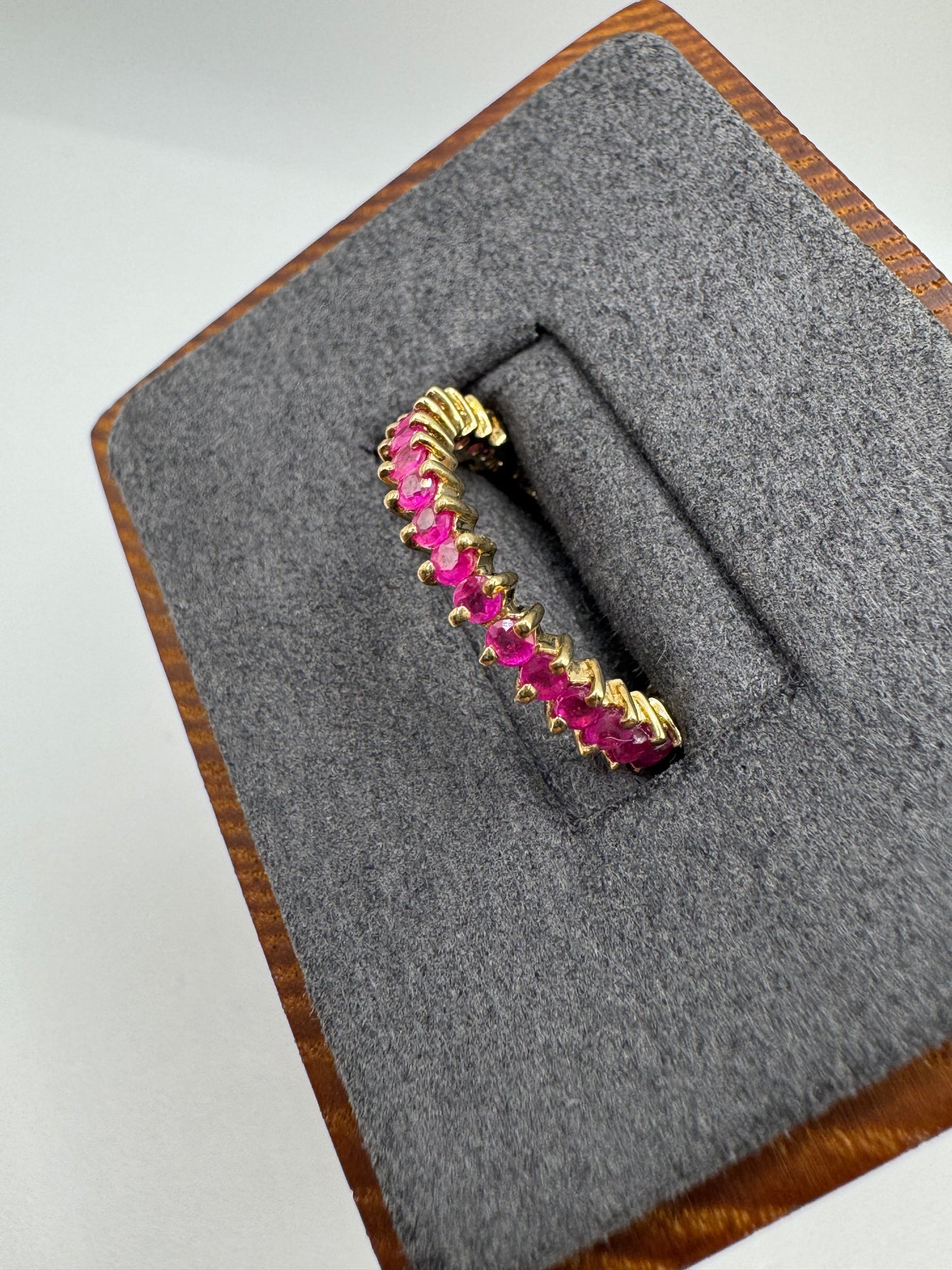 9ct gold ruby full eternity ring