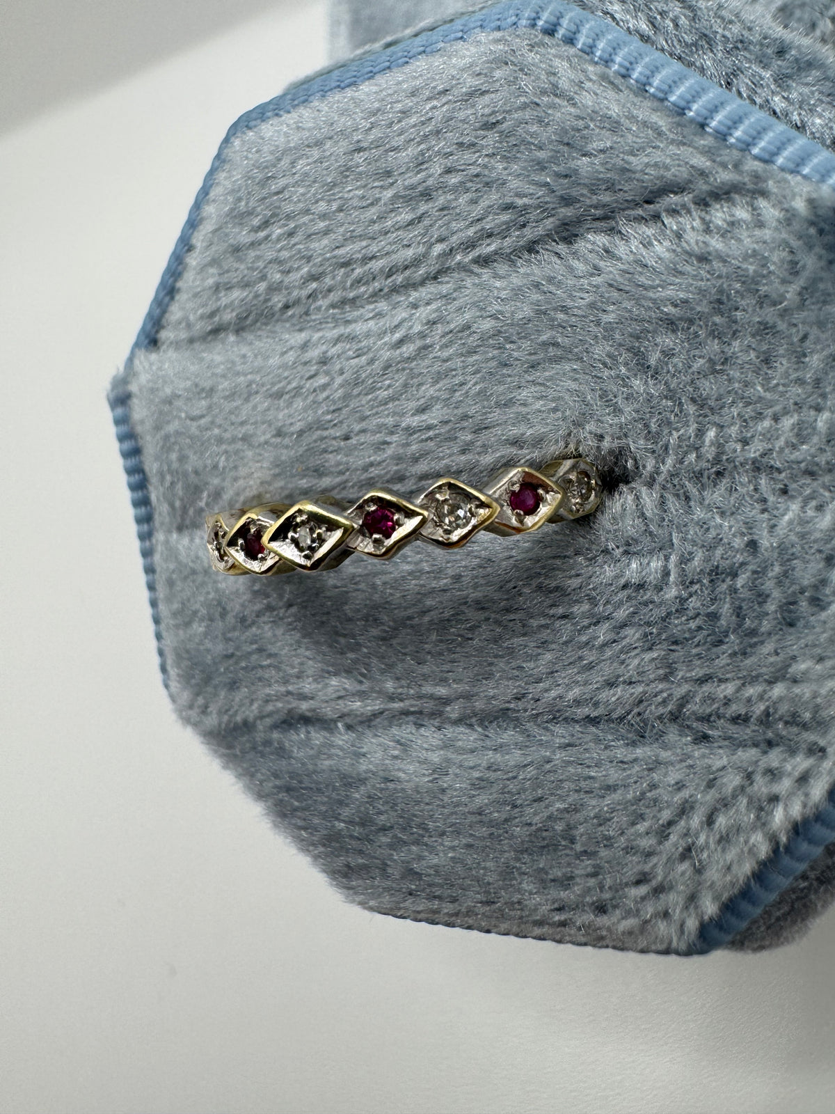 9ct gold ruby and diamond ring