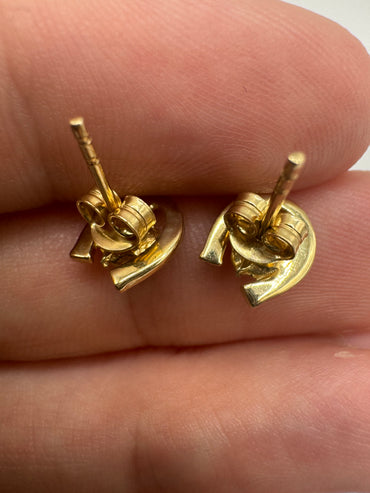 9ct gold horseshoe earrings