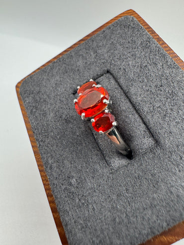 9ct white gold quartz ring