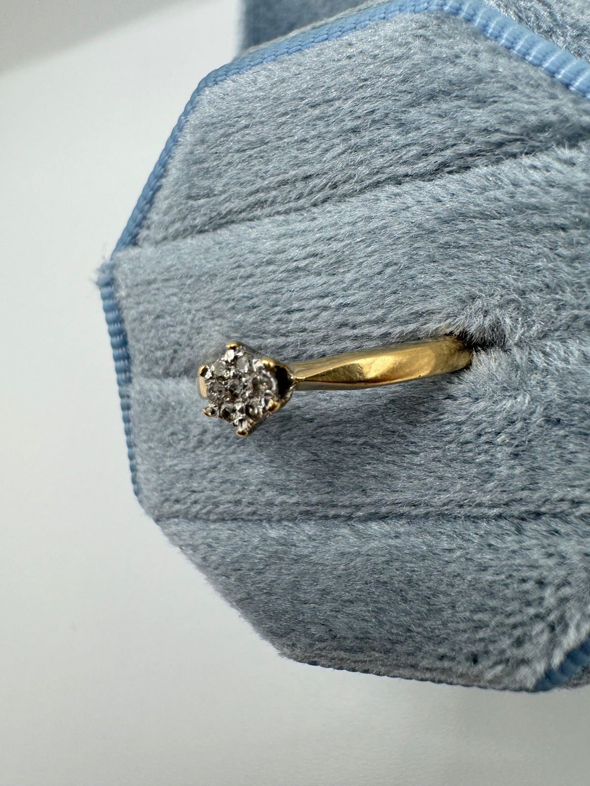 18ct gold diamond cluster ring