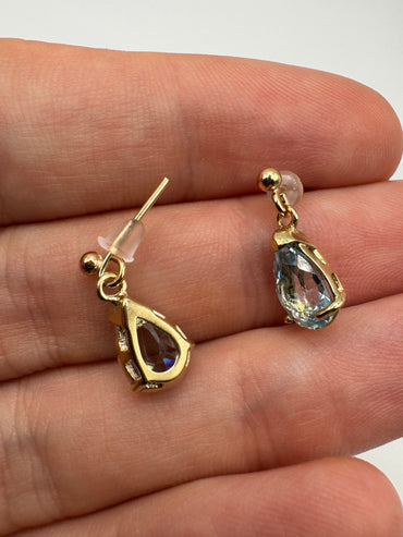 9ct gold topaz earrings