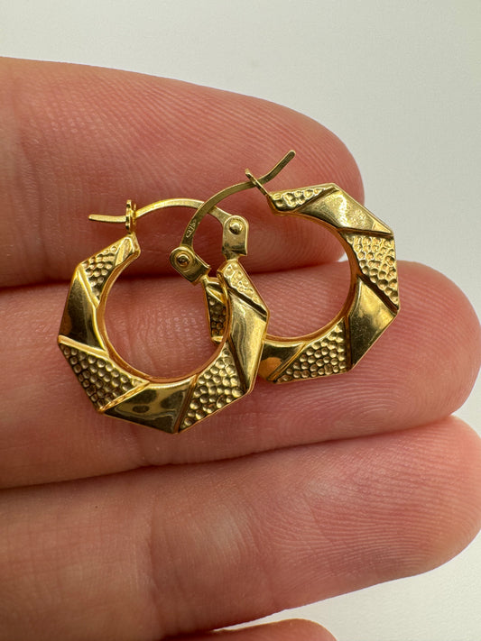 9ct gold Creole earrings