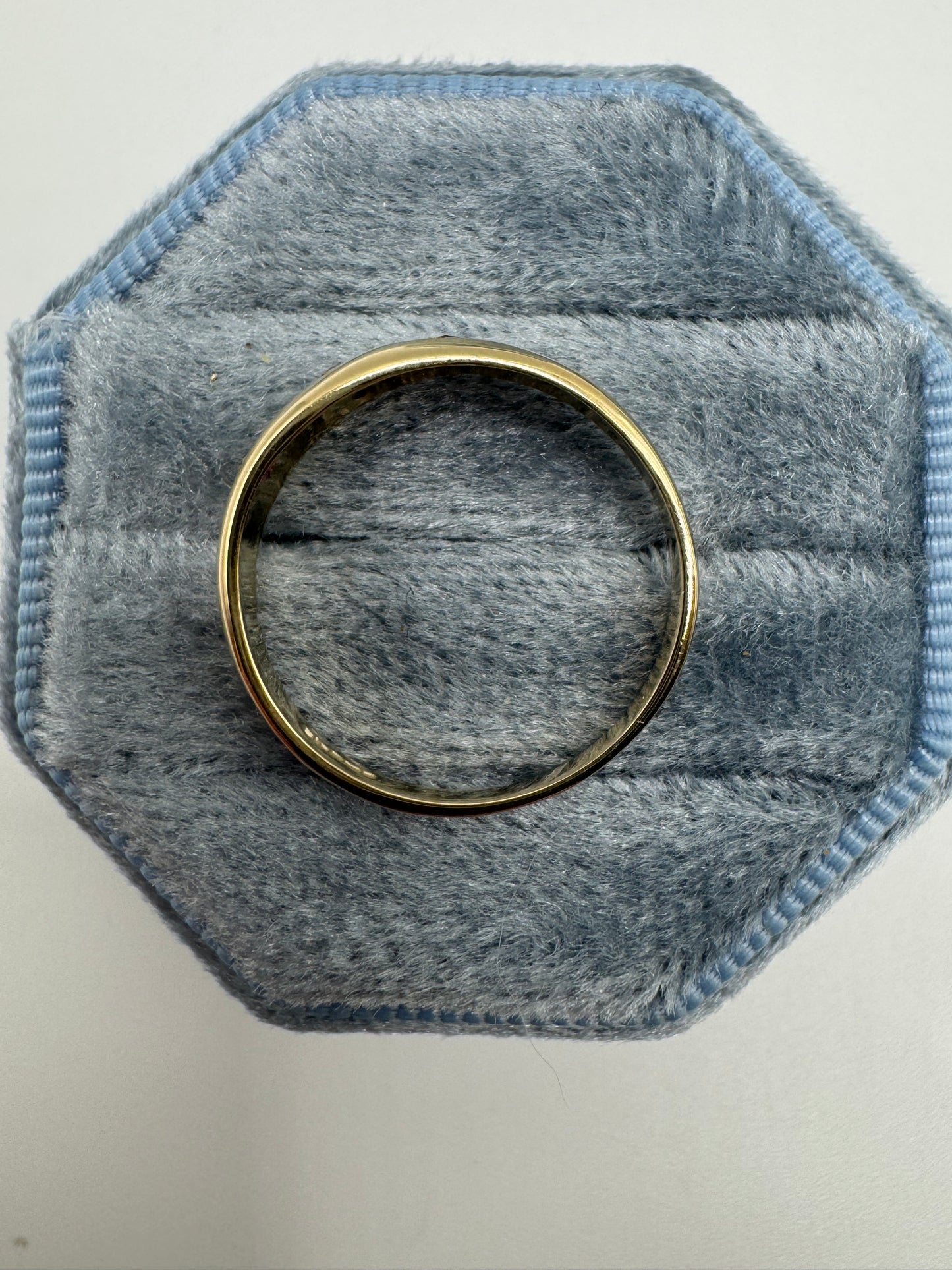 9ct gold pink topaz gypsy ring