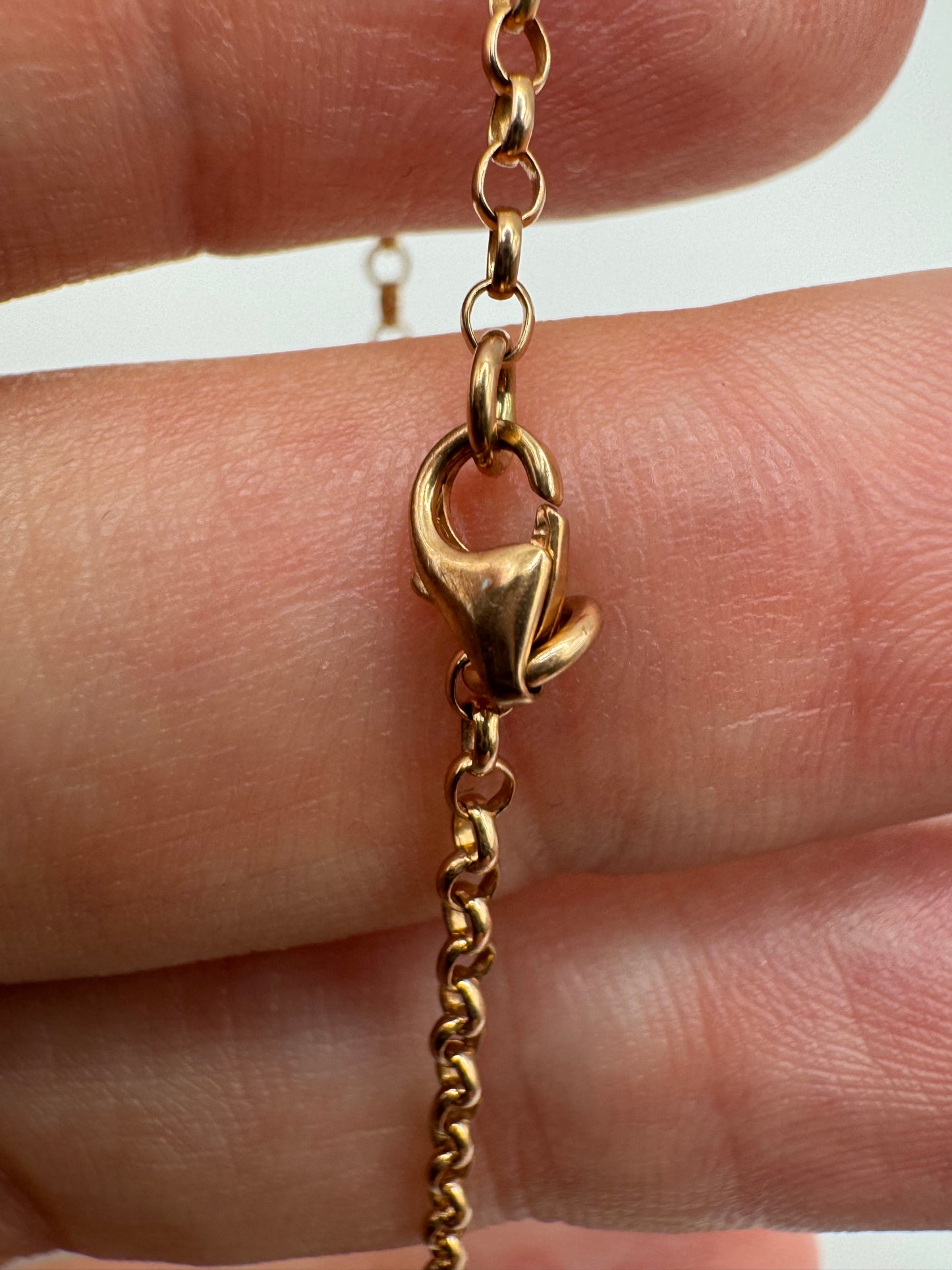 9ct rose gold angel bracelet