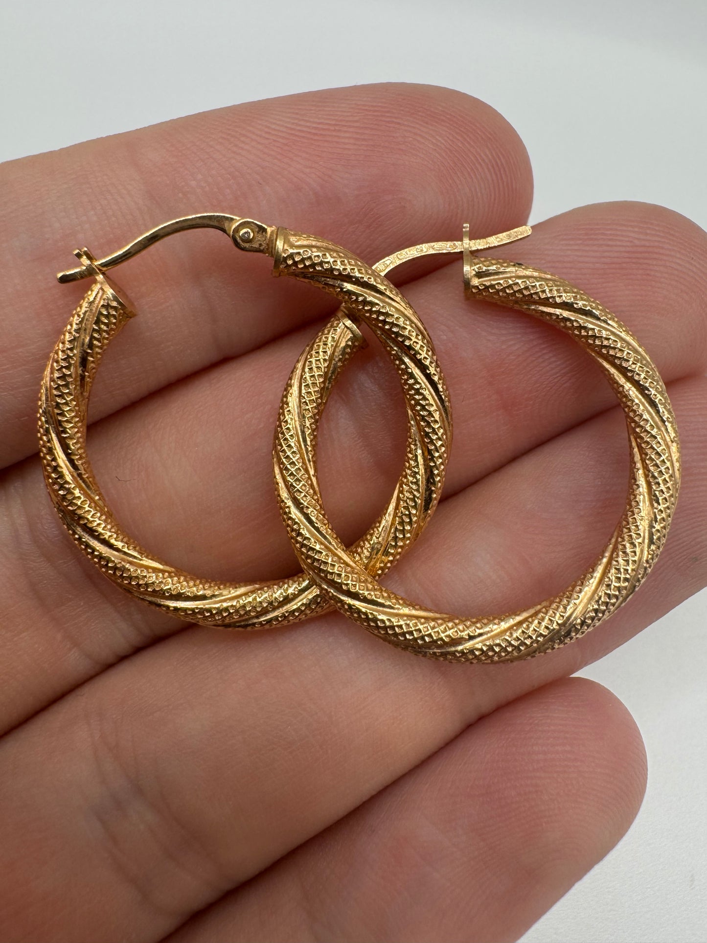 9ct gold creole earrings