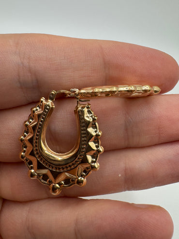 9ct gold creole earrings