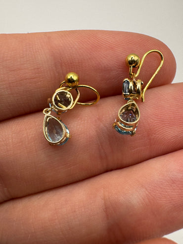 9ct gold topaz earrings