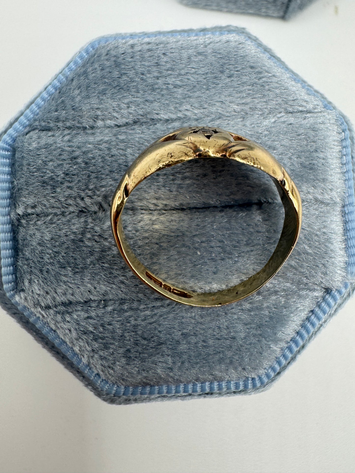 9ct gold diamond claddagh ring
