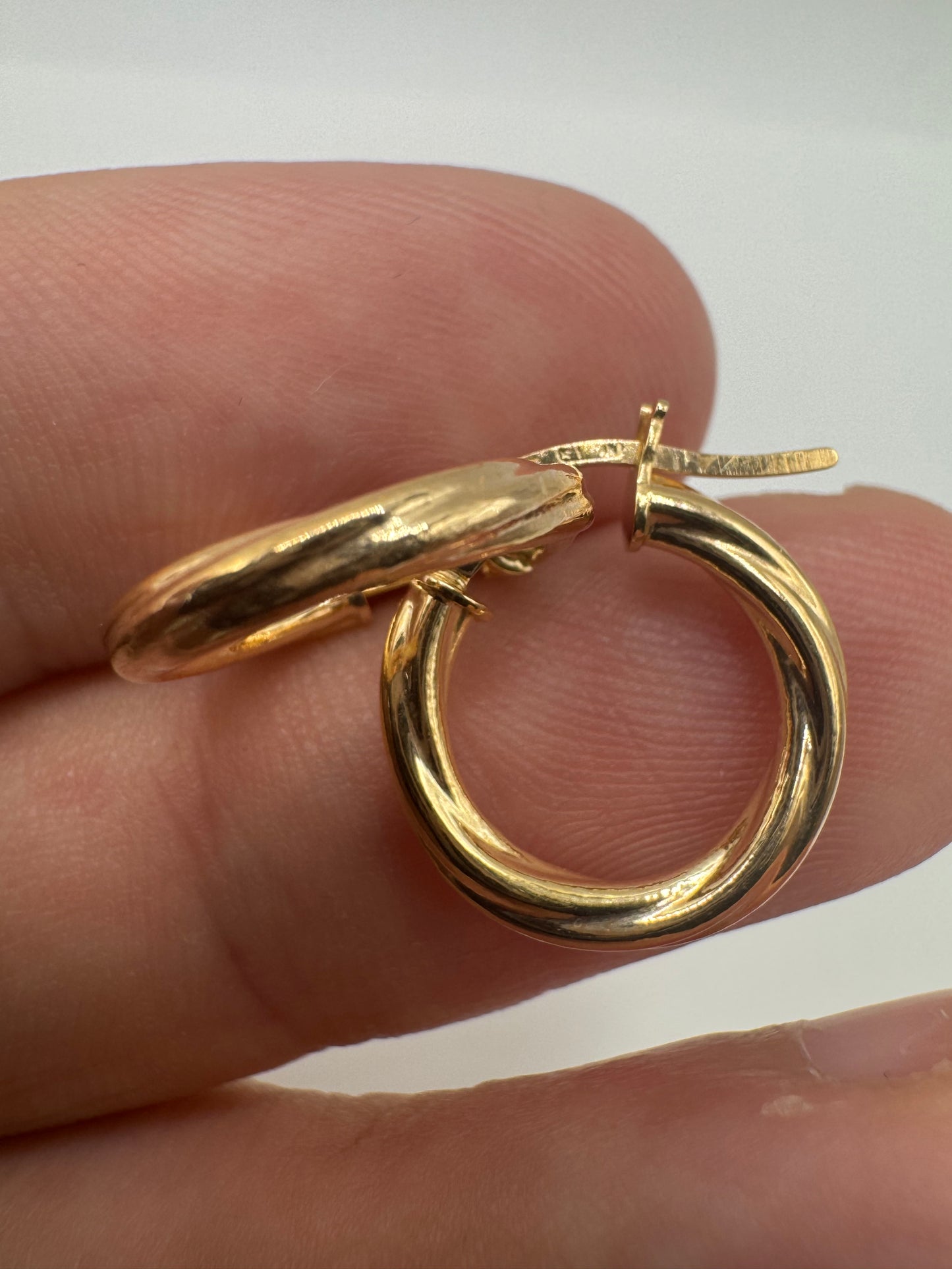9ct gold creole earrings