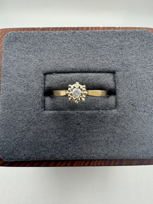 9ct gold diamond ring