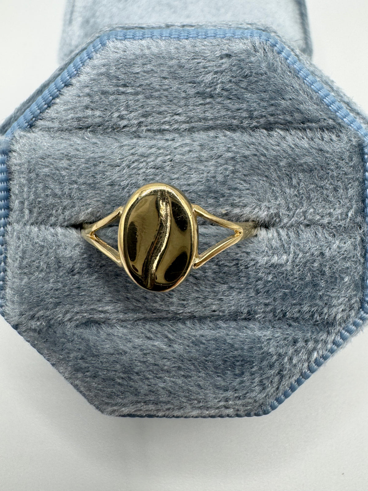 9ct gold coffee bean ring