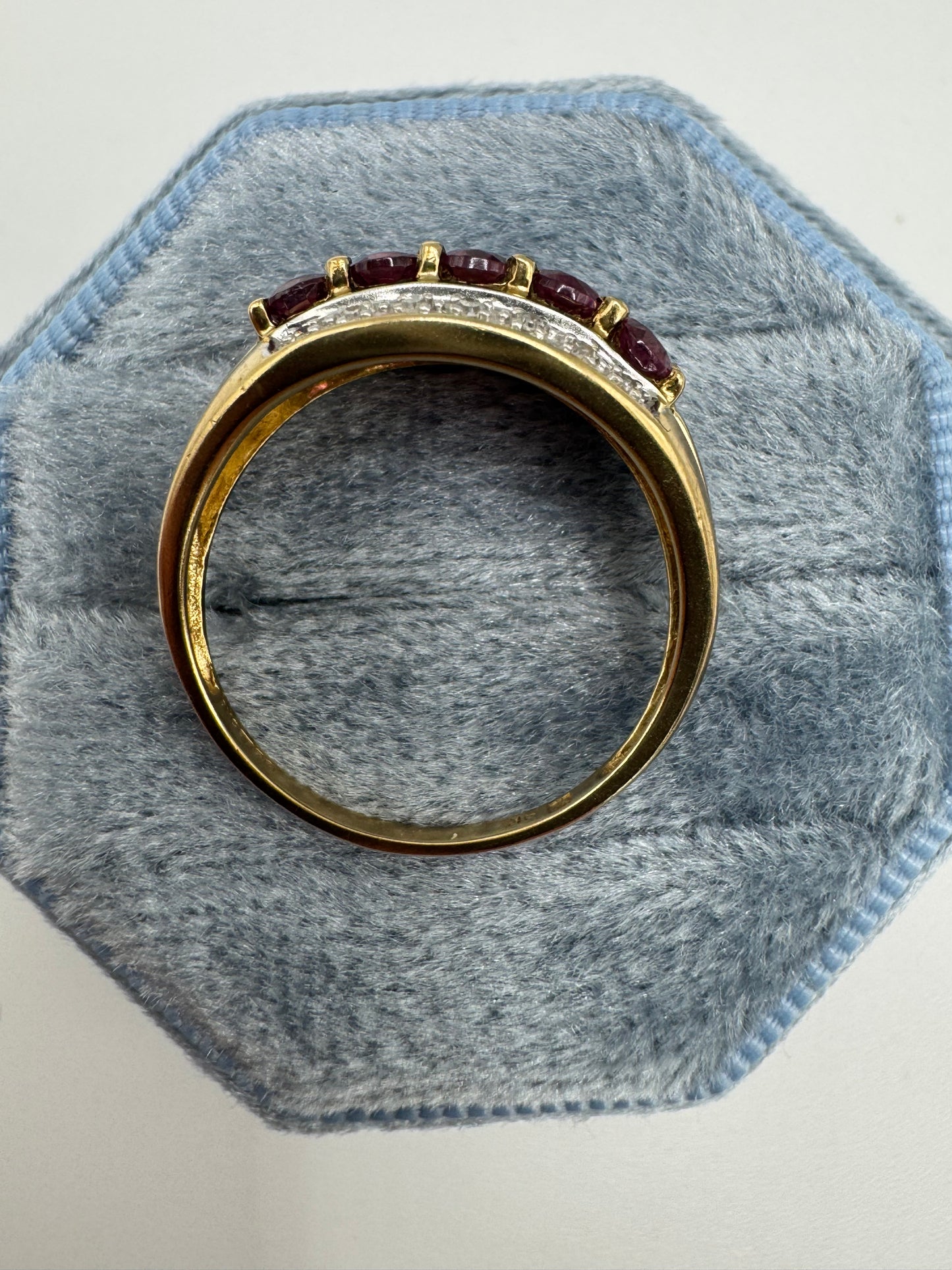 9ct gold tourmaline and diamond ring
