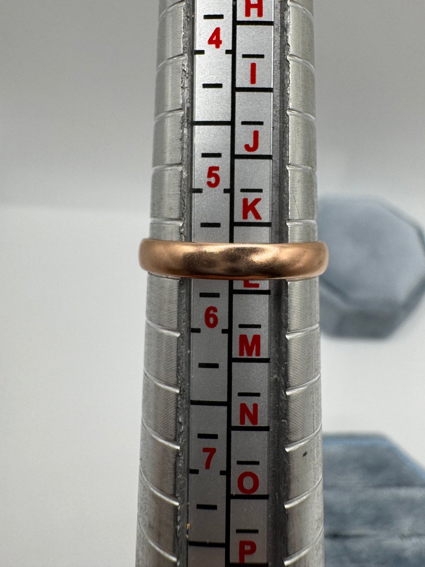 9ct rose gold plain band