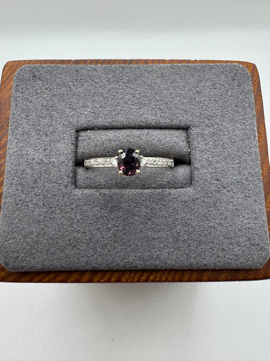 9ct gold tourmaline and diamond ring