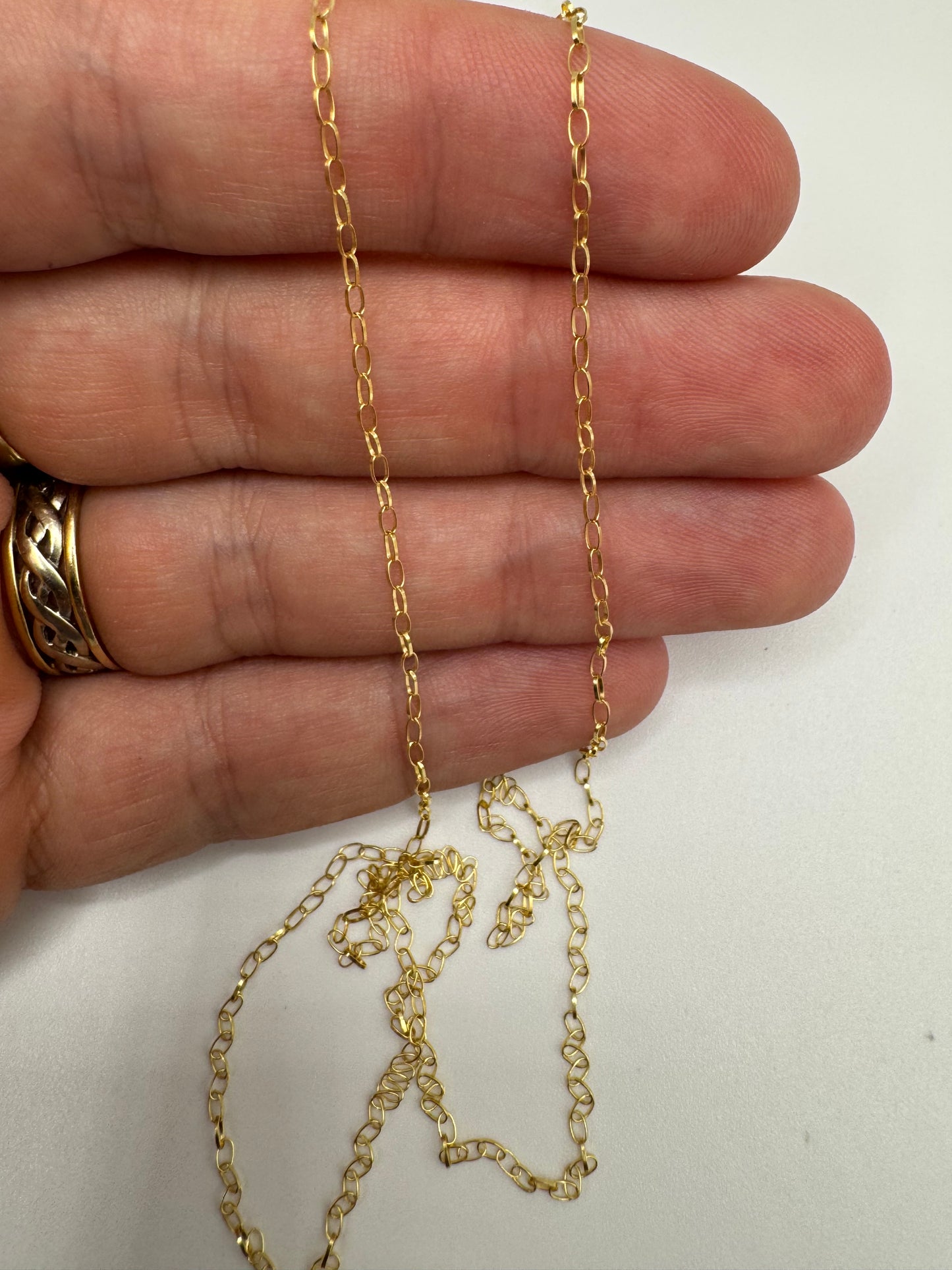9ct gold belcher chain 57 22”