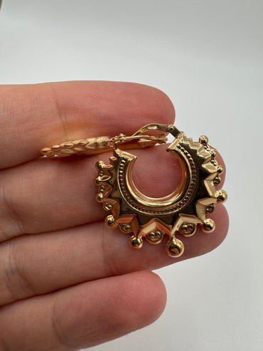 9ct gold creole earrings