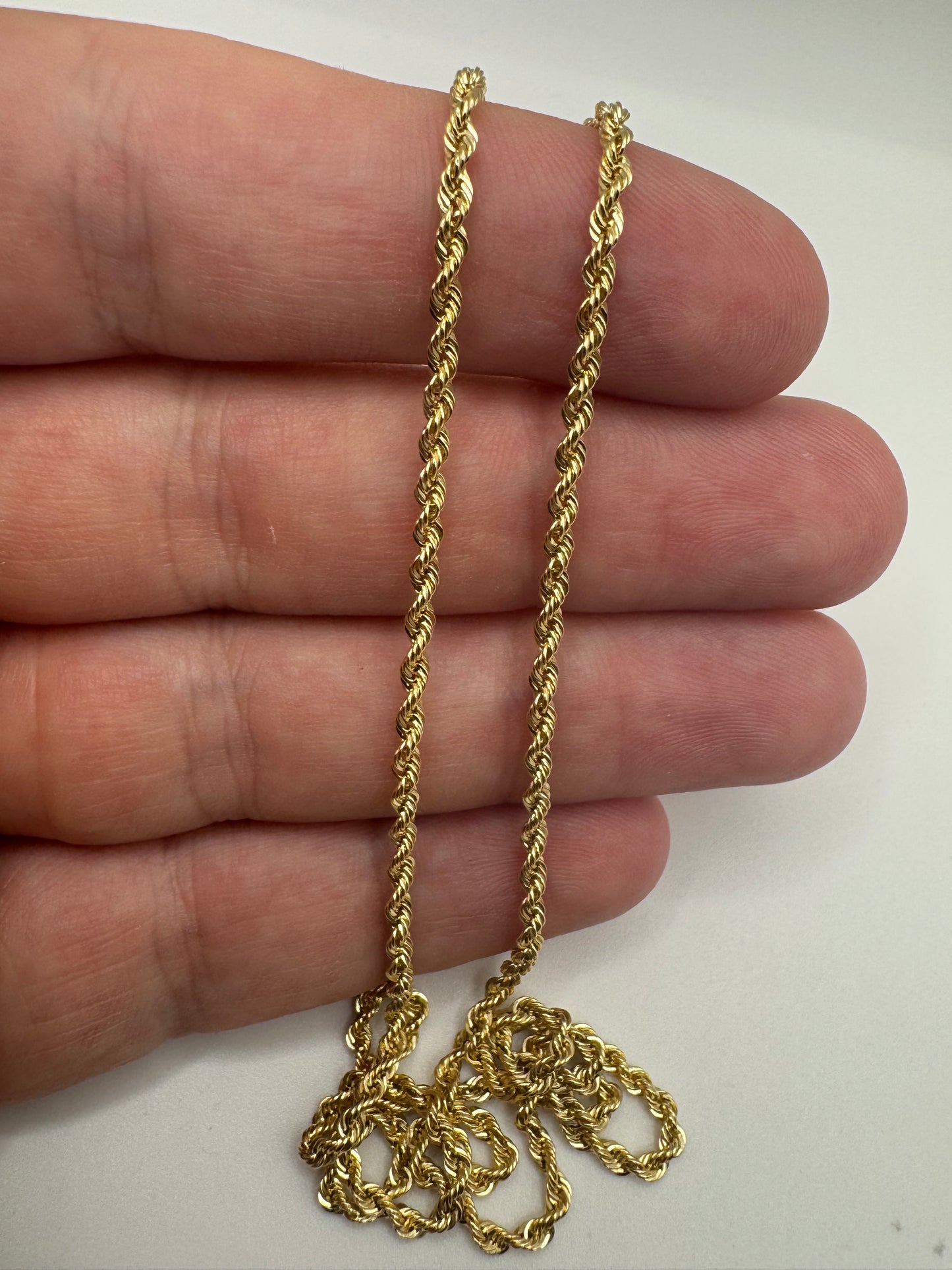 9ct gold rope chain 44