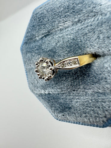 9ct gold 0.25ct diamond ring