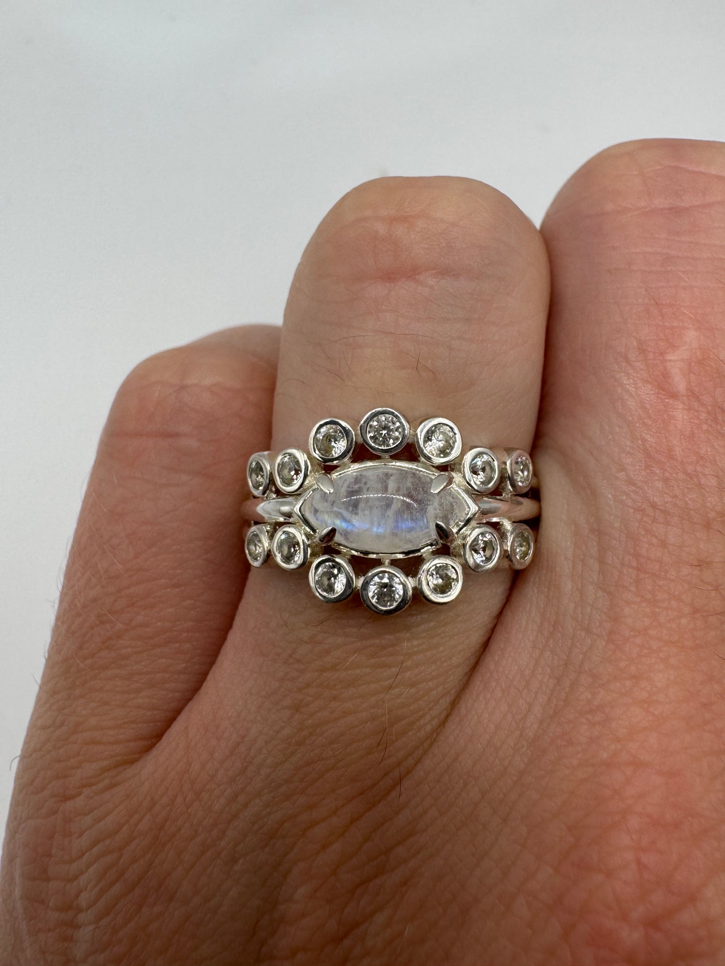 Silver quartz ring