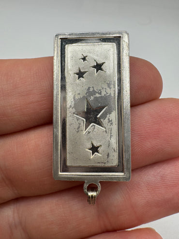 Silver art nouveau inspired pendant