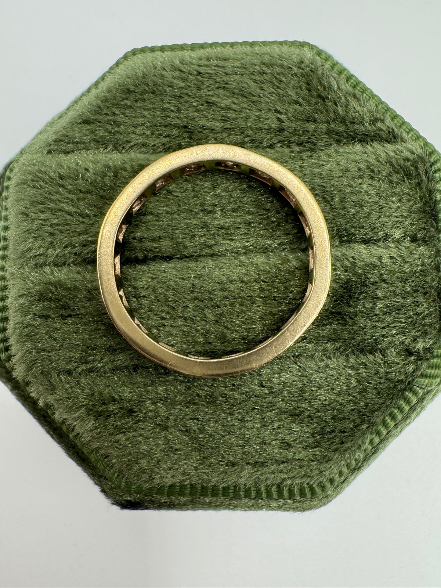 Vintage 9ct gold paste eternity ring