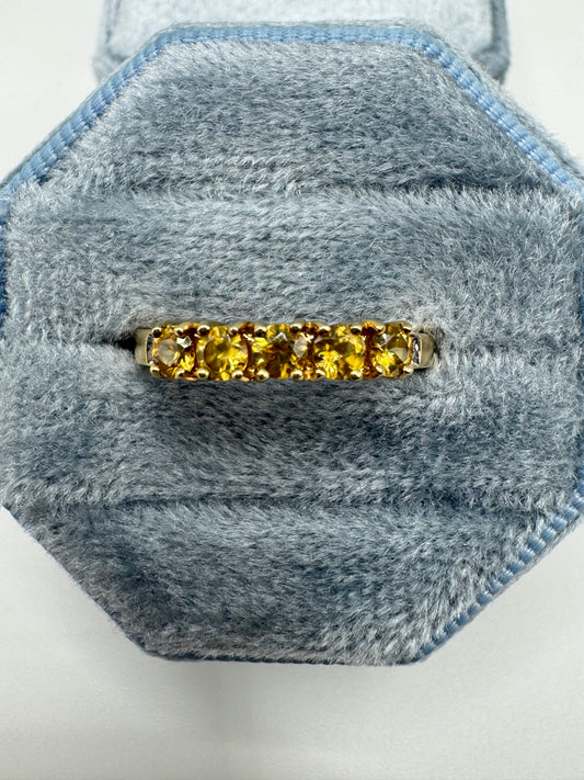 9ct gold quartz and diamond ring