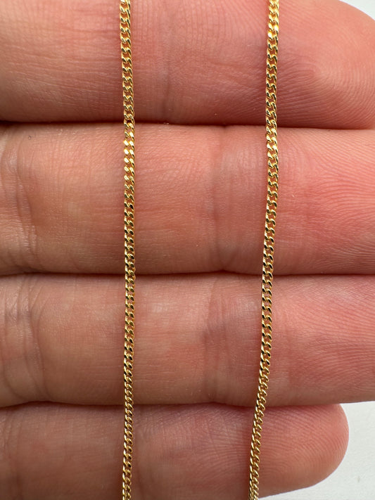 9ct gold curb chain 52 22”