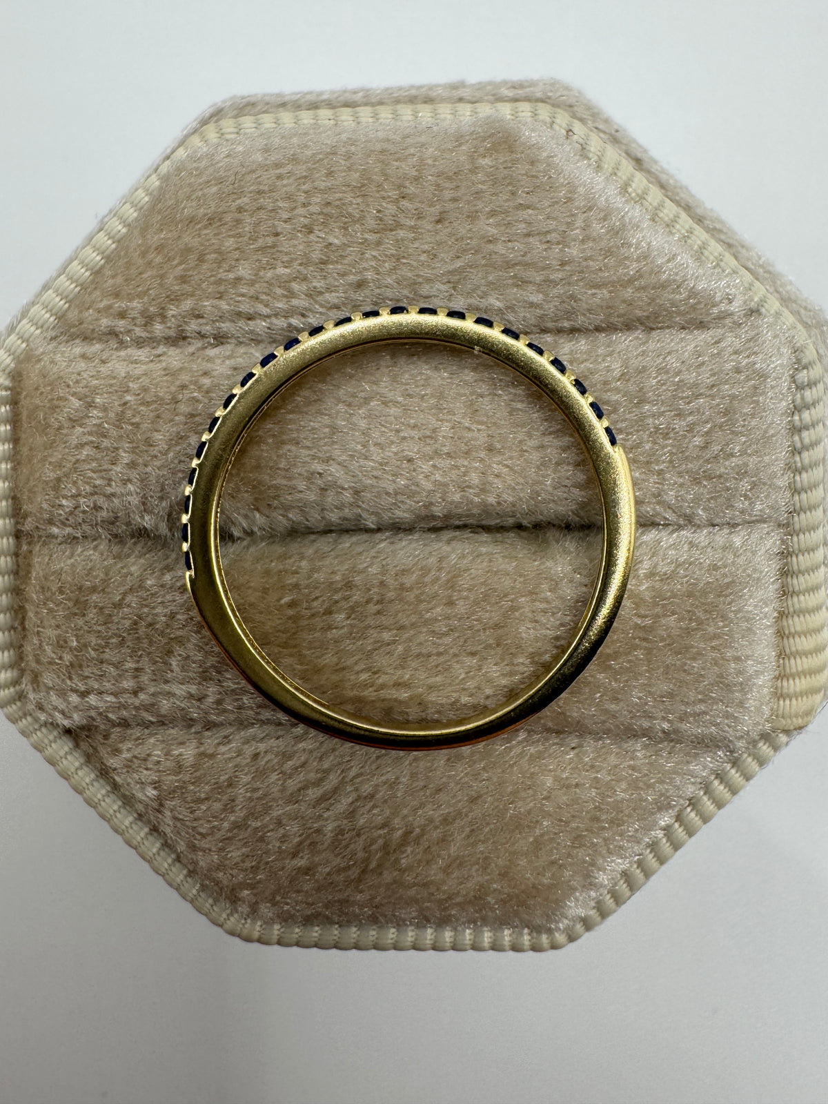 9ct gold kyanite half eternity ring